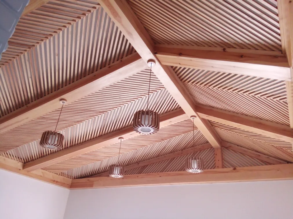 Eldora finishing detail: timber slat ceiling
